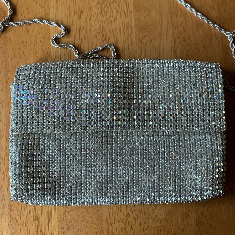 Johann Becker Vintage silver rhinestone evening bag